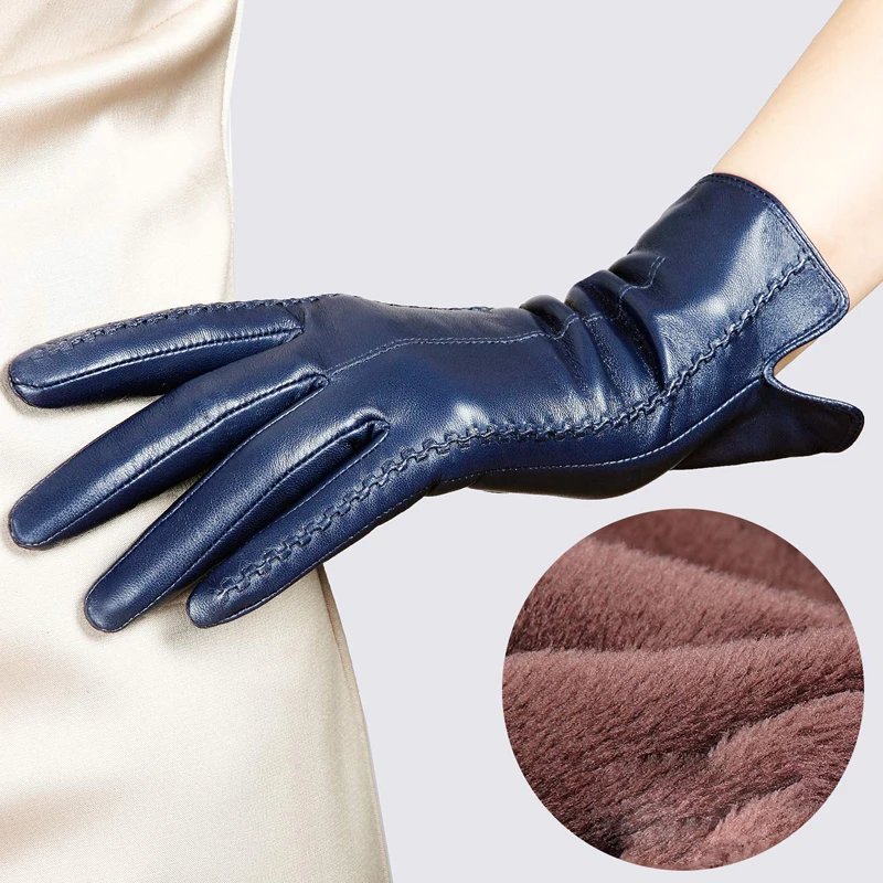High Quality 2023 New Women Real Leather Gloves Goatskin Gloves Fashion Female Warm Driving Gloves Women's Mittens
High Quality 2023 New Women Real Leather Gloves Goatskin Gloves Fashion Female Warm Driving Gloves Women's Mittens