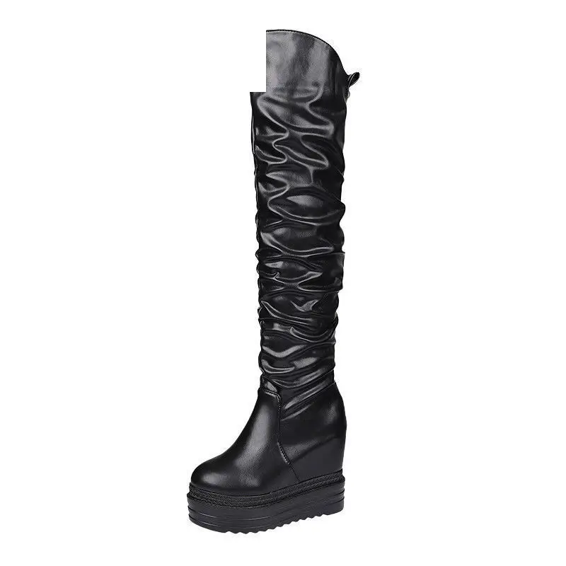 12cm Microfiber Leather Platform Wedges Knee High Boot Woman Shoes Fashion Spring Plush Modern Hidden Heel Winter Autumn
12cm Microfiber Leather Platform Wedges Knee High Boot Woman Shoes Fashion Spring Plush Modern Hidden Heel Winter Autumn