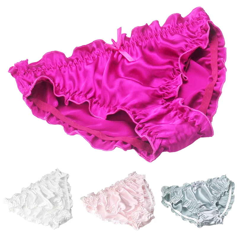Fashion Sexy Panties Soft Satin Silk Briefs Ruffle Milk Elastic Breathable Underwear Seamless Mid-waist Lingerie Underpant Wome
Fashion Sexy Panties Soft Satin Silk Briefs Ruffle Milk Elastic Breathable Underwear Seamless Mid-waist Lingerie Underpant Wome
