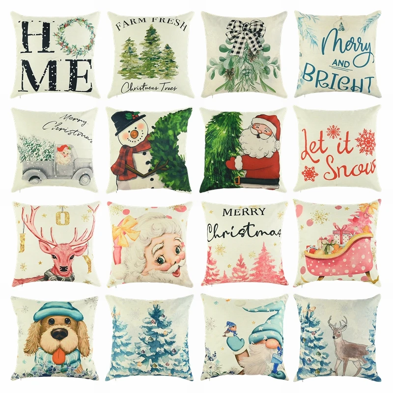 Christmas Cushion Cover Santa Claus Snowman Elk Pillowcase Navidad Merry Christmas Decorations 2024 New Year Home Sofa Ornaments
Christmas Cushion Cover Santa Claus Snowman Elk Pillowcase Navidad Merry Christmas Decorations 2024 New Year Home Sofa Ornaments