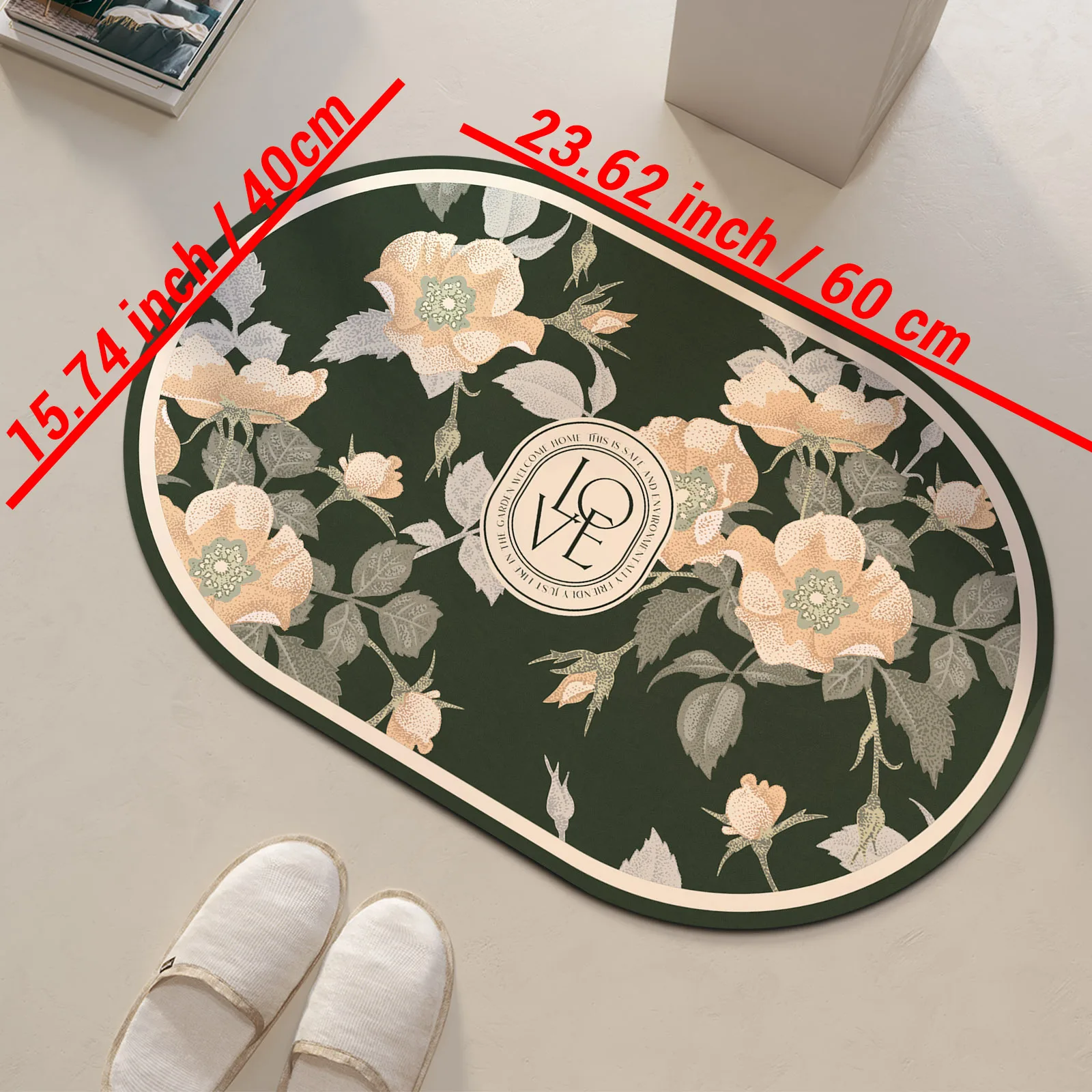 Diatomite Floral Bath Mat Bathroom Absorbent Foot Mats Quick Dry Toilet Rug Shower Carpet For Living Room Doormat Washable Diatomite Floral Bath Mat Bathroom Absorbent Foot Mats Quick Dry Toilet Rug Shower Carpet For Living Room Doormat Washable
