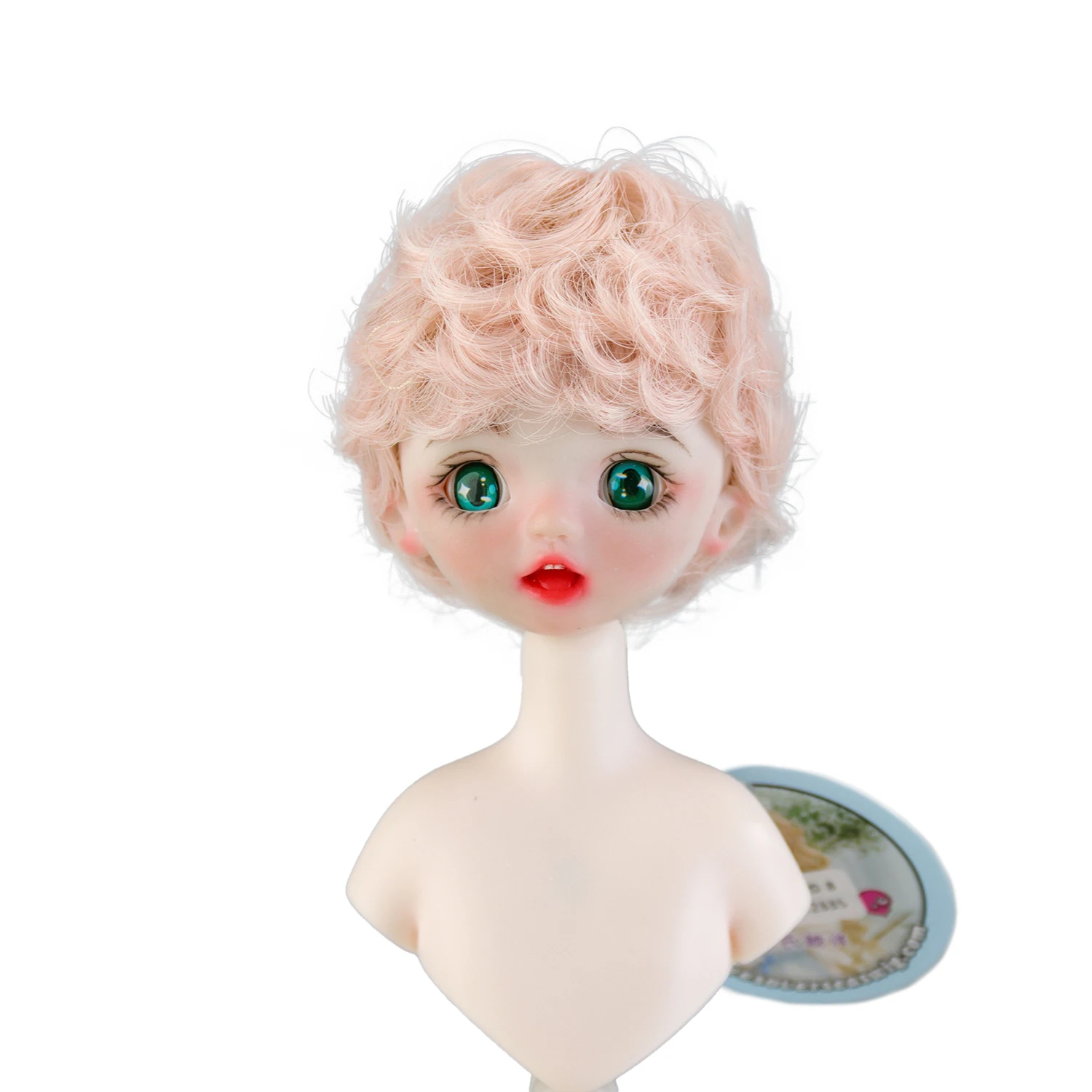 1/8 OB11 Wigs Short Pink Curly 5-6 Inch Head Small Doll Hair Fit for 14-15cm head size diy doll accessories 
1/8 OB11 Wigs Short Pink Curly 5-6 Inch Head Small Doll Hair Fit for 14-15cm head size diy doll accessories