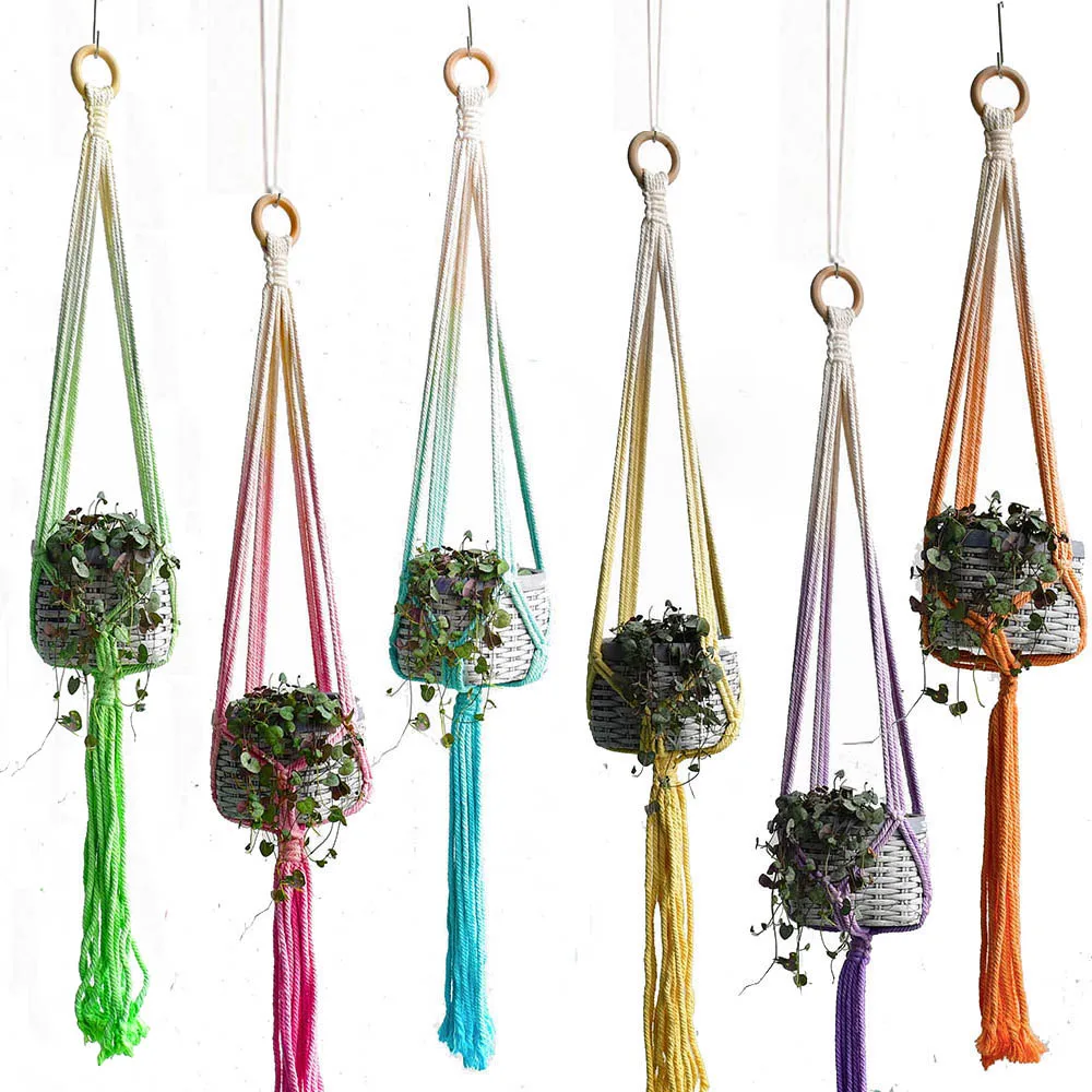 New arrival macrame plant holder pot holde plant hanging indoor Gradient Color
New arrival macrame plant holder pot holde plant hanging indoor Gradient Color