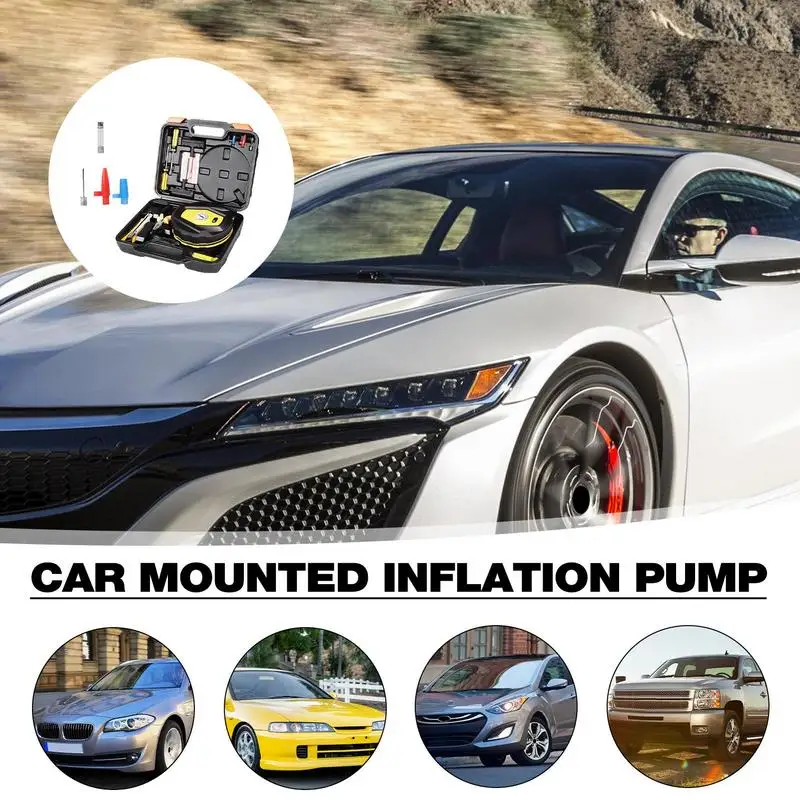 Car Tire Pump Portable And Quick Car Air Pump With LED Light Tire Air Compressor Auto Shut Off Bike Car Motorcycles Accessories
Car Tire Pump Portable And Quick Car Air Pump With LED Light Tire Air Compressor Auto Shut Off Bike Car Motorcycles Accessories