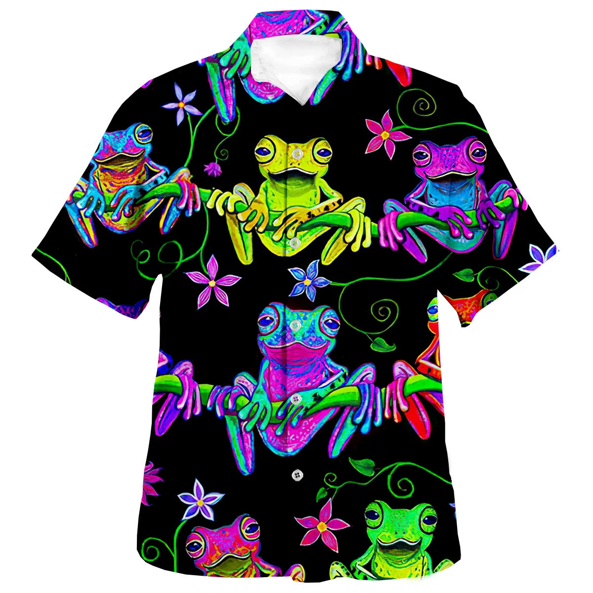 Summer Men's Vocation Lapel Camisa 3d Print Rainbow Frog Breathable Hawaiian Shirts Fashion Men Women Beach Short Sleeve Blouse
Summer Men's Vocation Lapel Camisa 3d Print Rainbow Frog Breathable Hawaiian Shirts Fashion Men Women Beach Short Sleeve Blouse