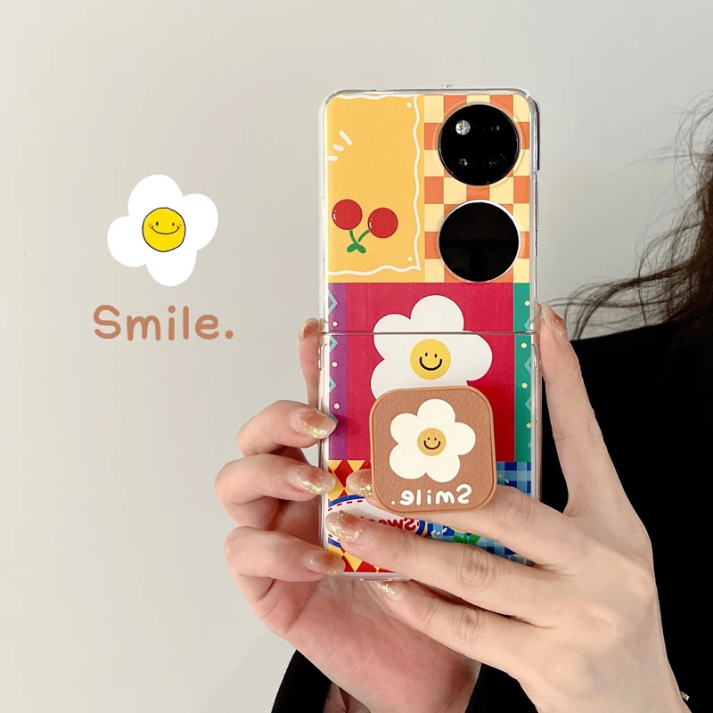 P50Pocket Funda Case for Huawei P50 Pocket Smile Sun Flower Bracket Hard PC Coque Protetcion Mobile Phone Case Cover
P50Pocket Funda Case for Huawei P50 Pocket Smile Sun Flower Bracket Hard PC Coque Protetcion Mobile Phone Case Cover