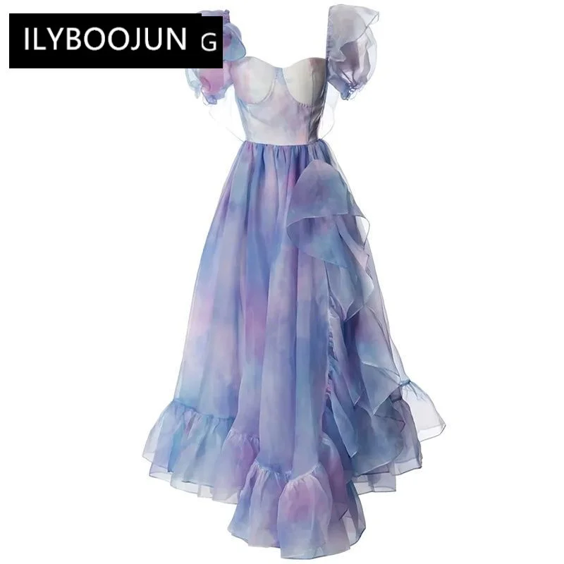 Summer Long Dress Women Square Collar Butterfly Sleeve Ruffle Print Elegant Party Backless Dresses For Women 2023 Runway Luxury
Summer Long Dress Women Square Collar Butterfly Sleeve Ruffle Print Elegant Party Backless Dresses For Women 2023 Runway Luxury