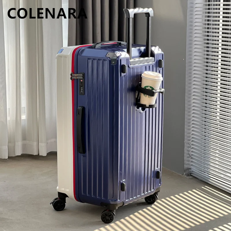 

COLENARA Rolling Suitcase 20 Inch PC Boarding Box 22"24"26"28"30"32"34"36 Large Capacity Trolley Case with Wheels Luggage