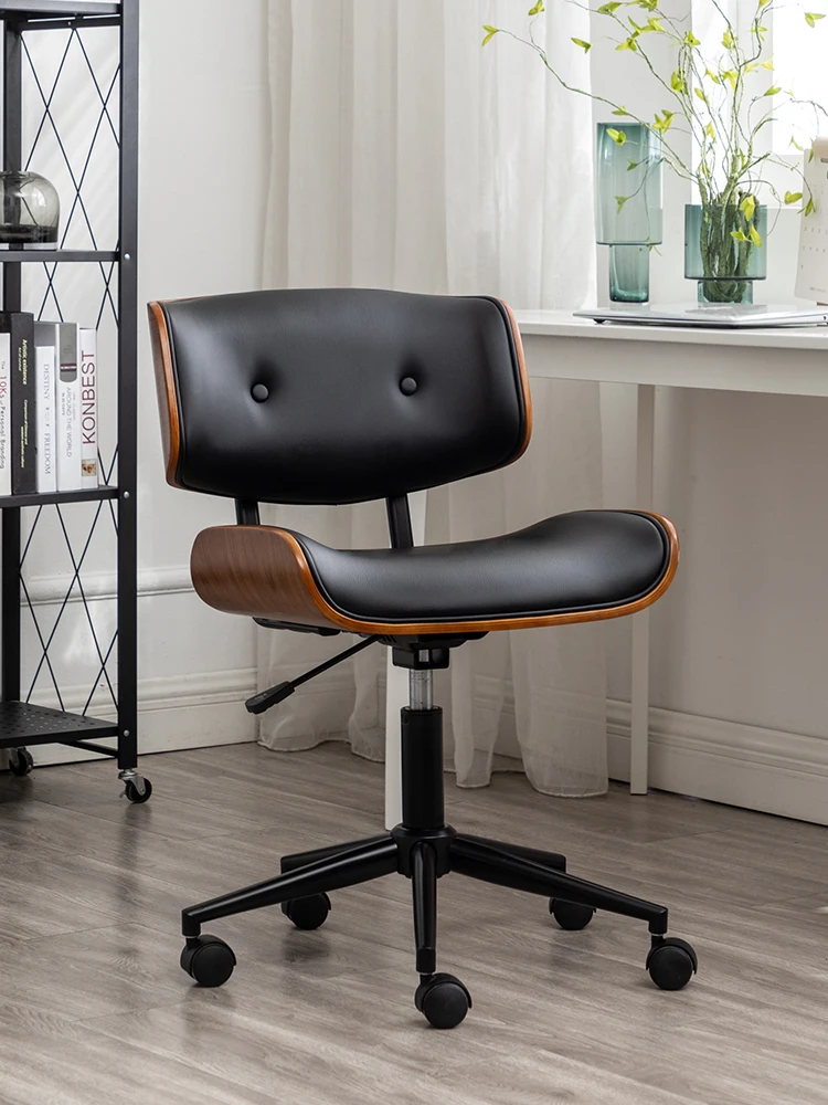 

Роскошный компьютерный стул, удобный стул из массива дерева для учебы, простой вращающийся стул для сидения, офисный стул