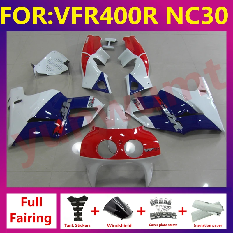 Fit For Honda VFR400 NC30 1988 - 1992 Motorcycle Accessories ABS Fairing Bodywork Set VFR 400 MC30 1989 1990 1991 set ren white
Fit For Honda VFR400 NC30 1988 - 1992 Motorcycle Accessories ABS Fairing Bodywork Set VFR 400 MC30 1989 1990 1991 set ren white