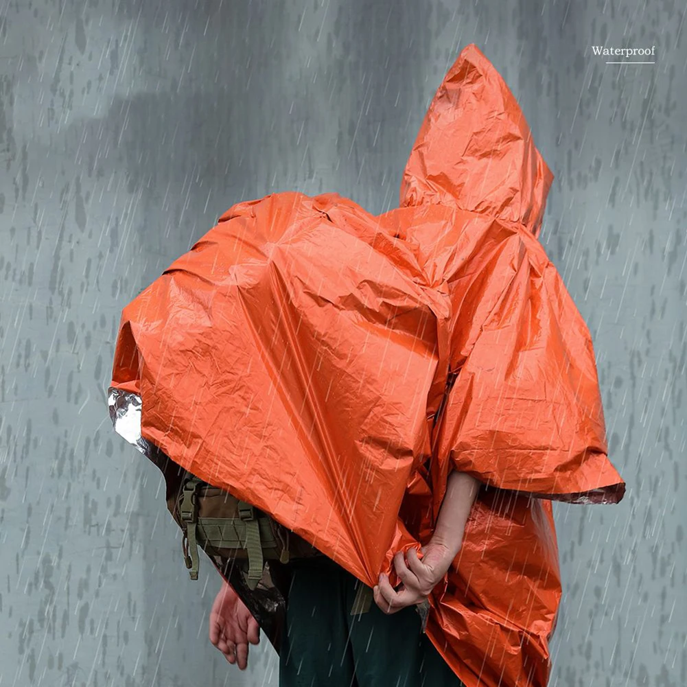 Rainwear Raincoat 130x100cm Cold Cycling Disaster Double Sided Exploration For Camping Insulation Poncho Practical
Rainwear Raincoat 130x100cm Cold Cycling Disaster Double Sided Exploration For Camping Insulation Poncho Practical