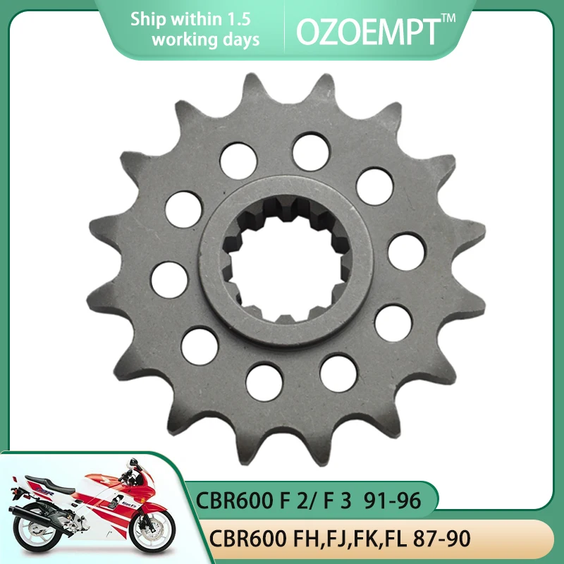 

OZOEMPT 530-16T Motorcycle Front Sprocket Apply to CBR500 F-H,J FH,FJ,FK,FL F Hurricane CBR600 FM,FN,FP,FR,FS,FT F2/F3 SJR