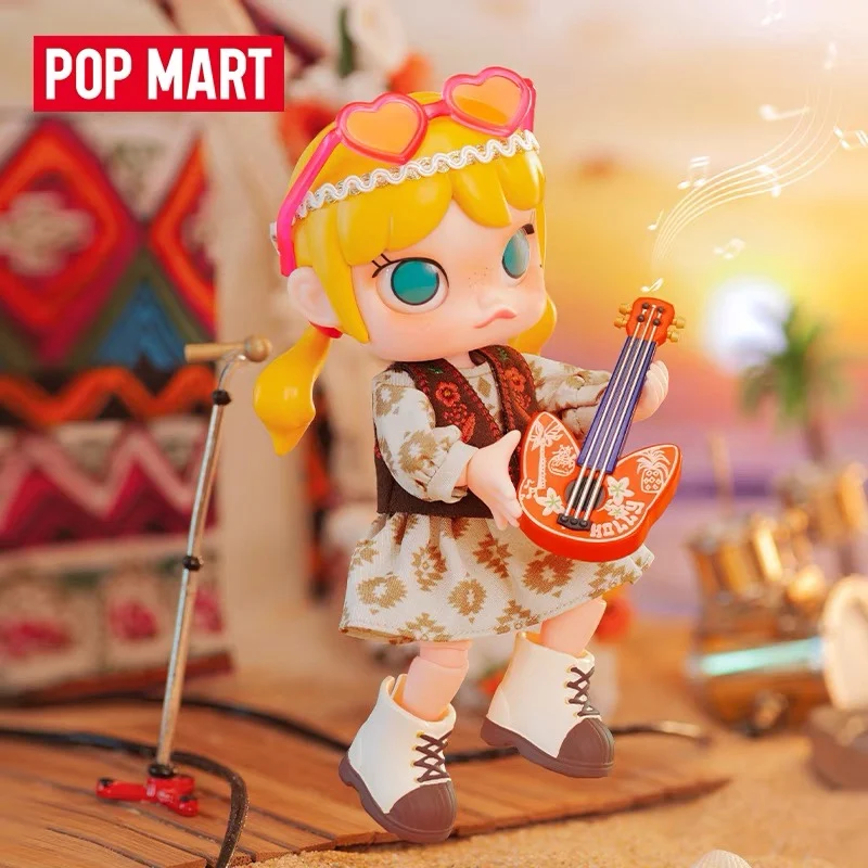 

POP MART MOLLY Beach Music Festival Movable Doll BJD Set Dress Toy Kawaii Action Doll Toy Collection Figurine Model Surprise Box