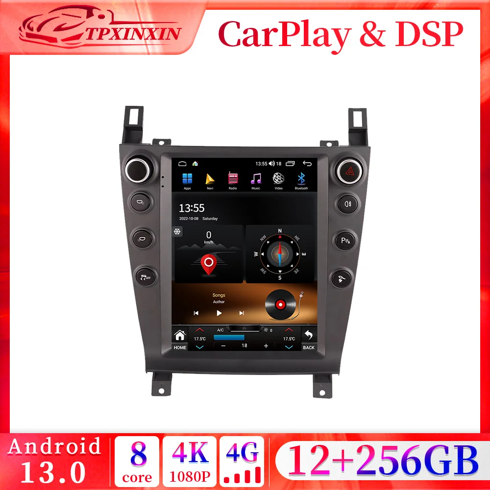 

Android 13 Carplay Auto Stereo For Aston Martin 2005-2015 Tesla Style Car GPS Navigation Multimedia Player Radio Tape Head Unit