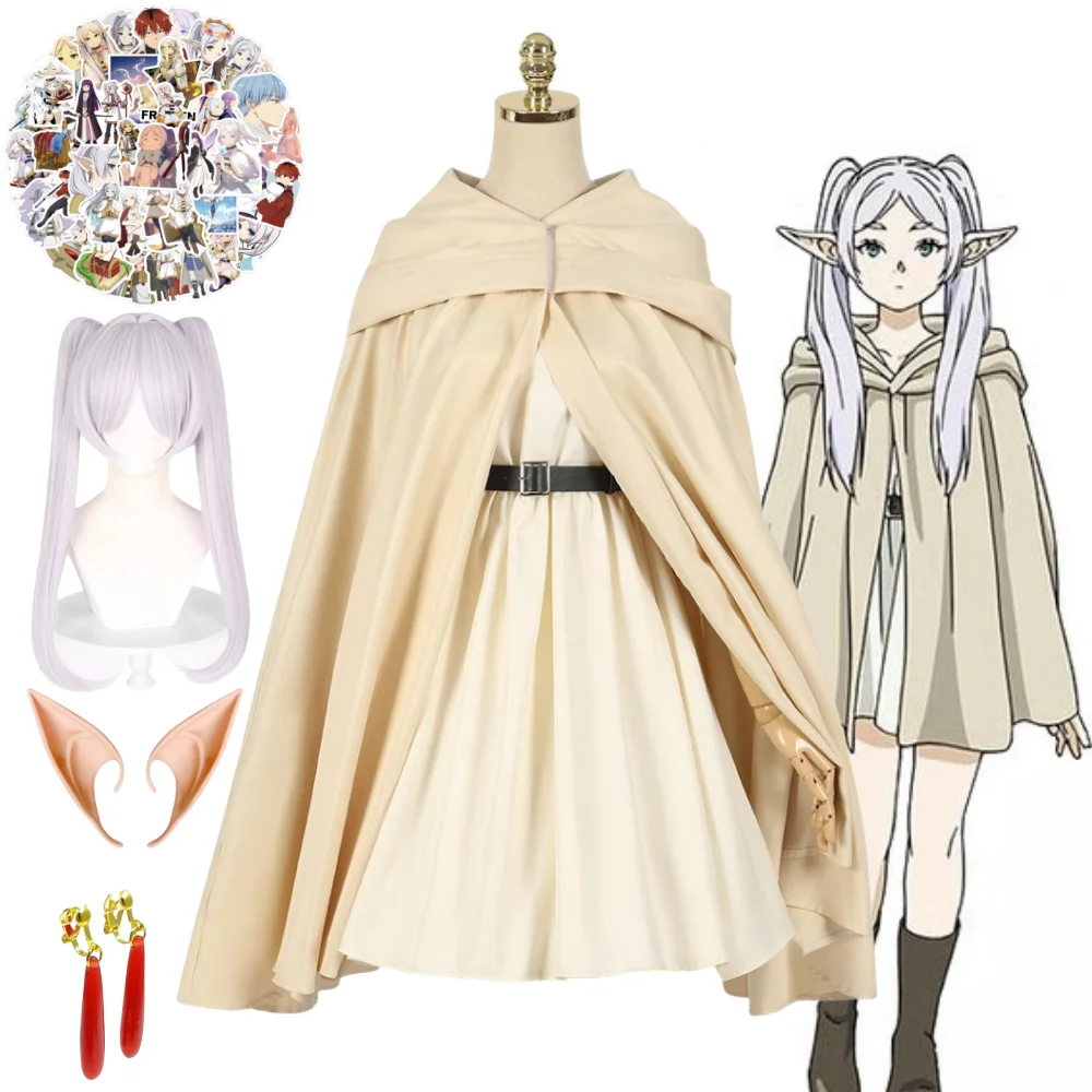 Anime Frieren Beyond Journey's End Frieren Cosplay Costume Cloak Mage Dress Wig Earrings Sticker Halloween Carnival Clothes
Anime Frieren Beyond Journey's End Frieren Cosplay Costume Cloak Mage Dress Wig Earrings Sticker Halloween Carnival Clothes