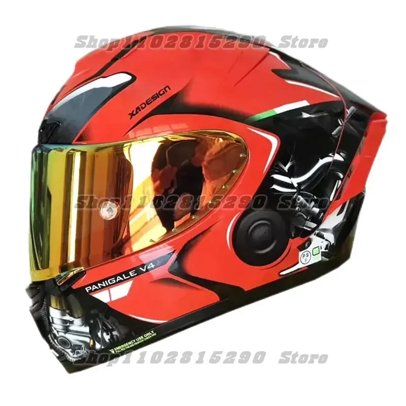 Мотоциклетный шлем на все лицо X14 Panigale V4 Red, шлем для езды на мотоцикле и велосипеде
Мотоциклетный шлем на все лицо X14 Panigale V4 Red, шлем для езды на мотоцикле и велосипеде
