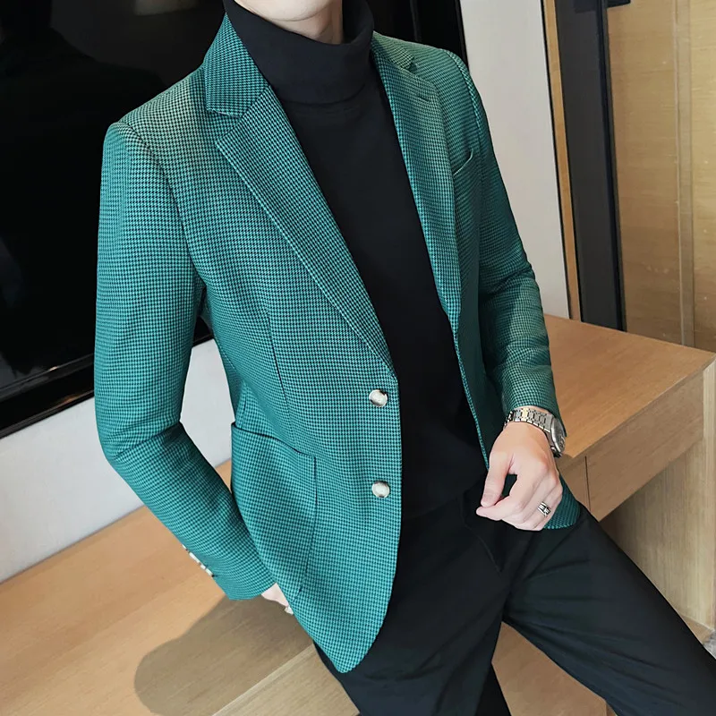 2023 Plaid Blazers Men Business Casual Suit Jacket Men Clothing Slim Wedding Groom Streetwear Social Dress Coat Costume Homme
2023 Plaid Blazers Men Business Casual Suit Jacket Men Clothing Slim Wedding Groom Streetwear Social Dress Coat Costume Homme