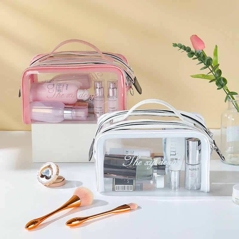 Transparent PVC Women Cosmetic Bags Waterproof Travel Makeup Pouch Clear Zipper Toiletry Organizer Washing Beauty Storage Case
Transparent PVC Women Cosmetic Bags Waterproof Travel Makeup Pouch Clear Zipper Toiletry Organizer Washing Beauty Storage Case