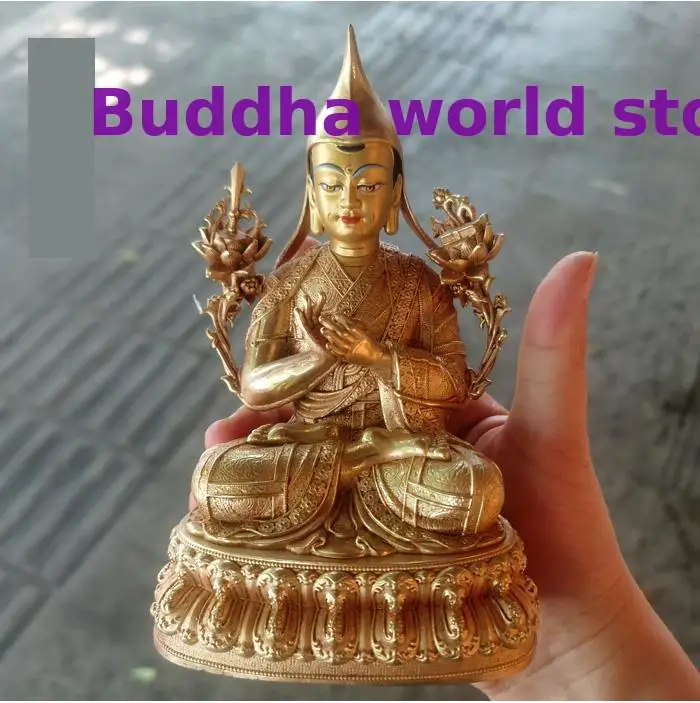 

Специальное предложение, оптовая продажа, Высококачественная статуя Будды из меди, тантрическая статуя чонхапы, мастер Будды, буддийский домашний алтарь, поклонение