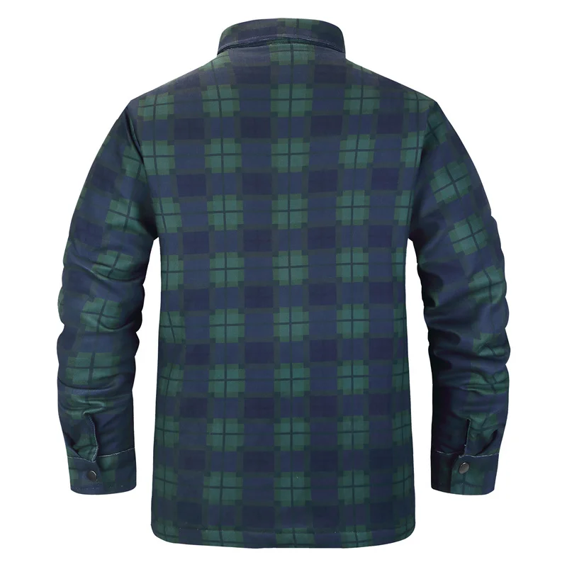 الشتاء منقوشة قمصان للرجال سميكة الأخضر فحص قميص سترة عادية طويلة الأكمام مبطن جاكيتات كبيرة وطويلة القامة EUR/US حجم S-5XL الشتاء منقوشة قمصان للرجال سميكة الأخضر فحص قميص سترة عادية طويلة الأكمام مبطن جاكيتات كبيرة وطويلة القامة EUR/US حجم S-5XL