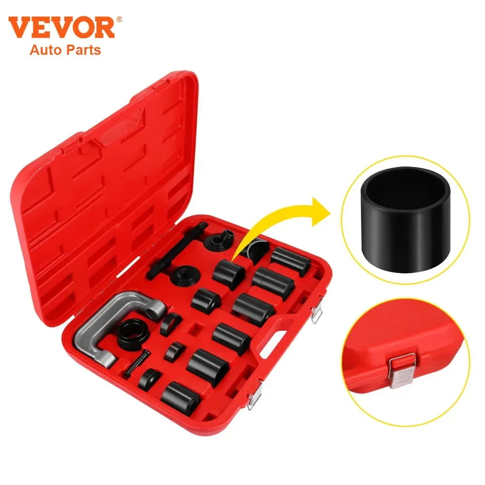 

VEVOR 21 Pcs/Set Ball Joint Press Kit Carbon-steel Auto Repair Remover Install Adapter Tools for Garage Automobile Repair Shop