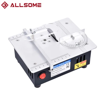 ALLSOME 미니 테이블 톱, 전기 벤치 톱, DIY 모델, 가정용 절단기, 775 모터, 63mm 블레이드, S3, 96W