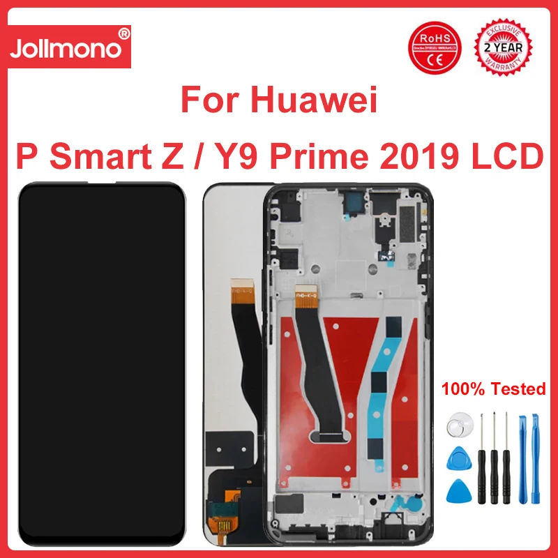 

6.59" For Huawei P Smart Z LCD Display STK-LX1 Touch Screen Digitizer Assembly For Huawei Y9 Prime 2019 Display + Frame