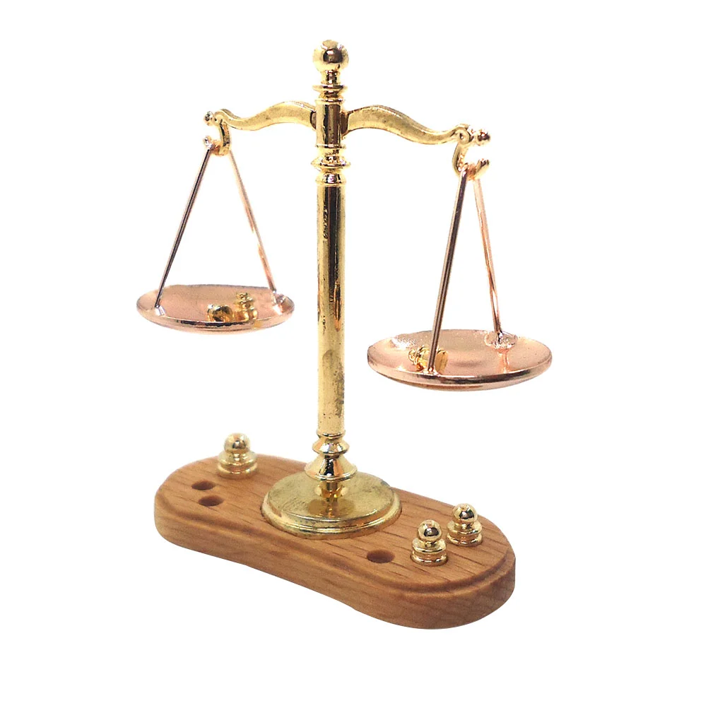 

Simulation Balance Dolly House Adornment Scale Toy Mini Simulated Home Miniature Decor Vintage