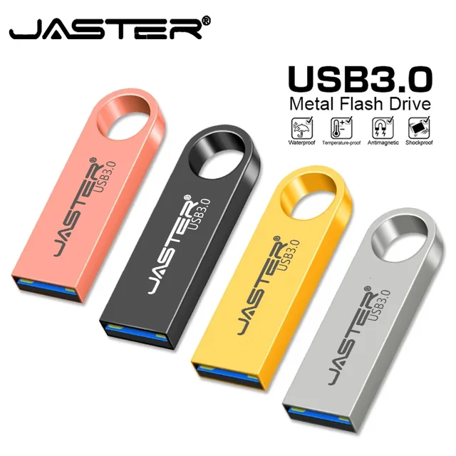 JASTER-Clé flash Metall USB 3,0, support à mémoire de 8 Go 16 Go 32 Go 64 Go 128 Go 2