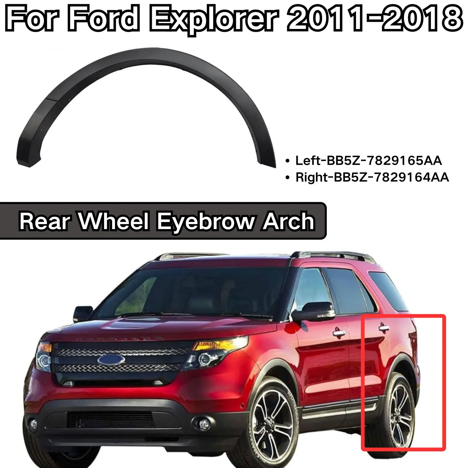 Для Ford Explorer 2011-2018 Автомобильная Задняя колесная арка аксессуары для левой фотомагнитной детали для замены формования
Для Ford Explorer 2011-2018 Автомобильная Задняя колесная арка аксессуары для левой фотомагнитной детали для замены формования