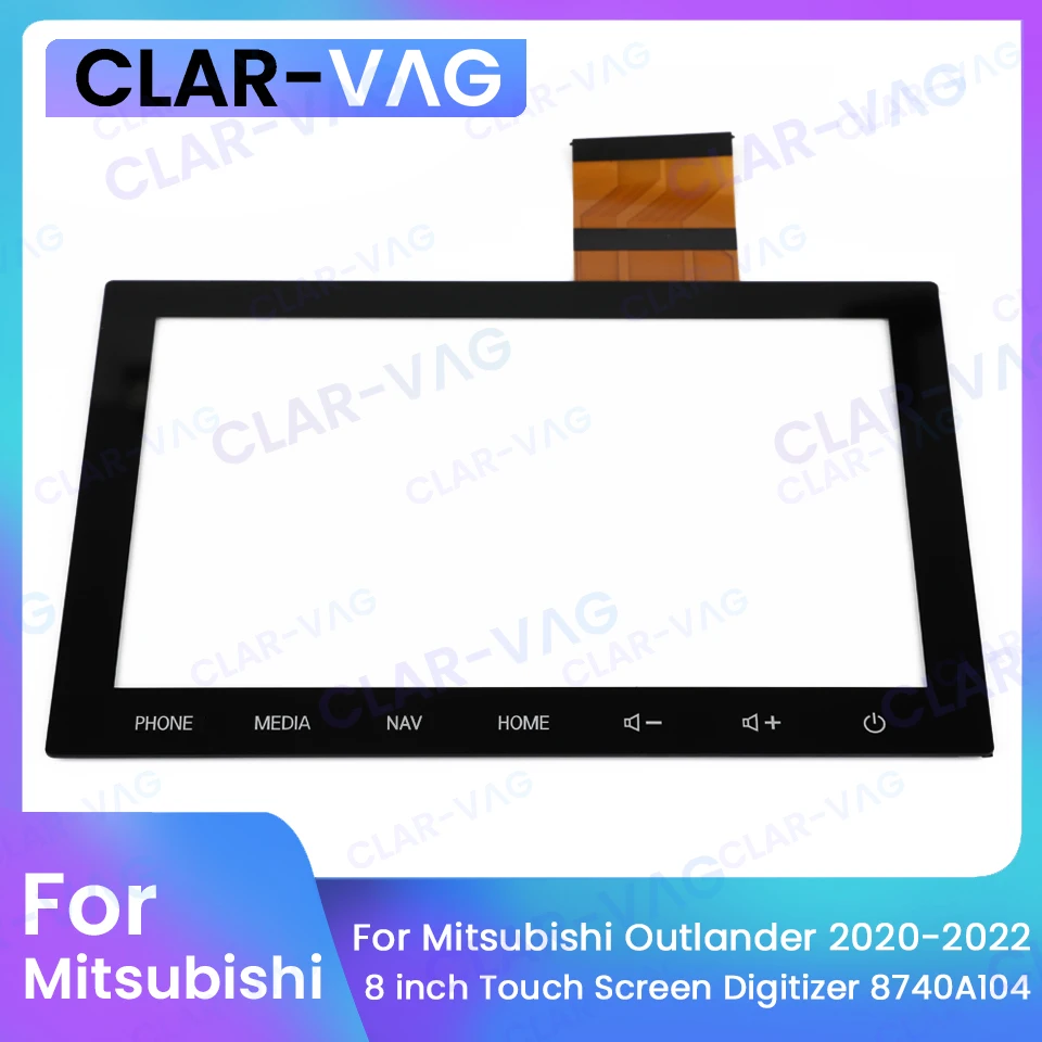 

8 Inch Touch Screen Digitizer For MITSUBISHI Outlander 2019-2022 MK3 SAT NAV 8740A098 8740A103 DVD Player GPS Navigation