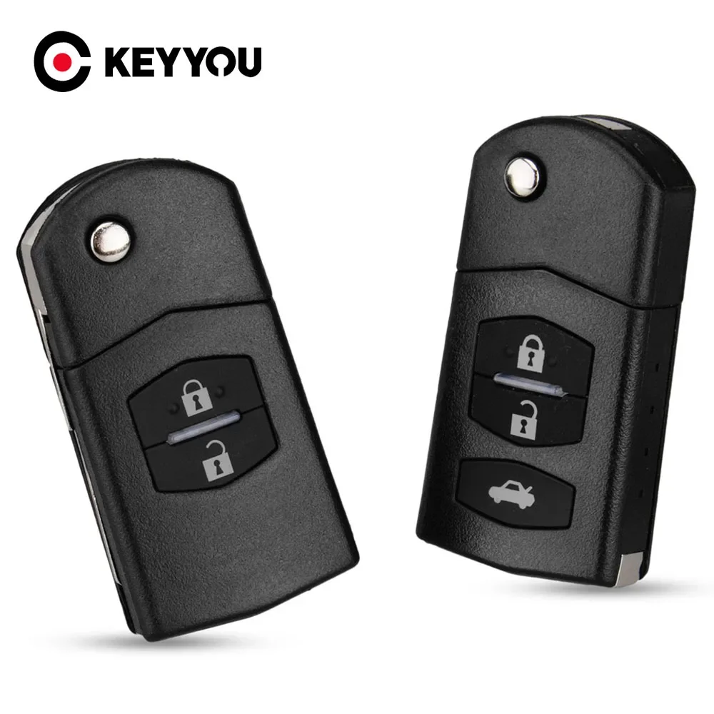 KEYYOU 2/3 Buttons Remote Folding Flip Car Key Fob Shell Cover Case For Mazda 3 5 6 Uncut Blade With Battery Holder Replacement
KEYYOU 2/3 Buttons Remote Folding Flip Car Key Fob Shell Cover Case For Mazda 3 5 6 Uncut Blade With Battery Holder Replacement