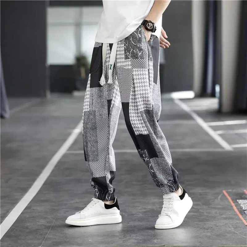 

Spring Summer New Fashion High Waist Clothing Casual Versatile Western Style Commuting Loose Ice Silk Youth Comfortable Men's