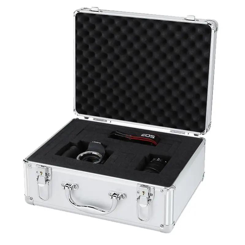 

Precision Instrument Tool Box Aluminum Alloy Suitcase With Foam Multifunction Precise Instrument Case For Cameras Instrument