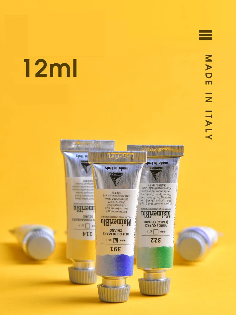 Italian MaimeriBlu Artist Watercolor Paints 12ml Red & Yellow Group 45 Colors Professional Water Color Pigment Art Supplies
Italian MaimeriBlu Artist Watercolor Paints 12ml Red & Yellow Group 45 Colors Professional Water Color Pigment Art Supplies