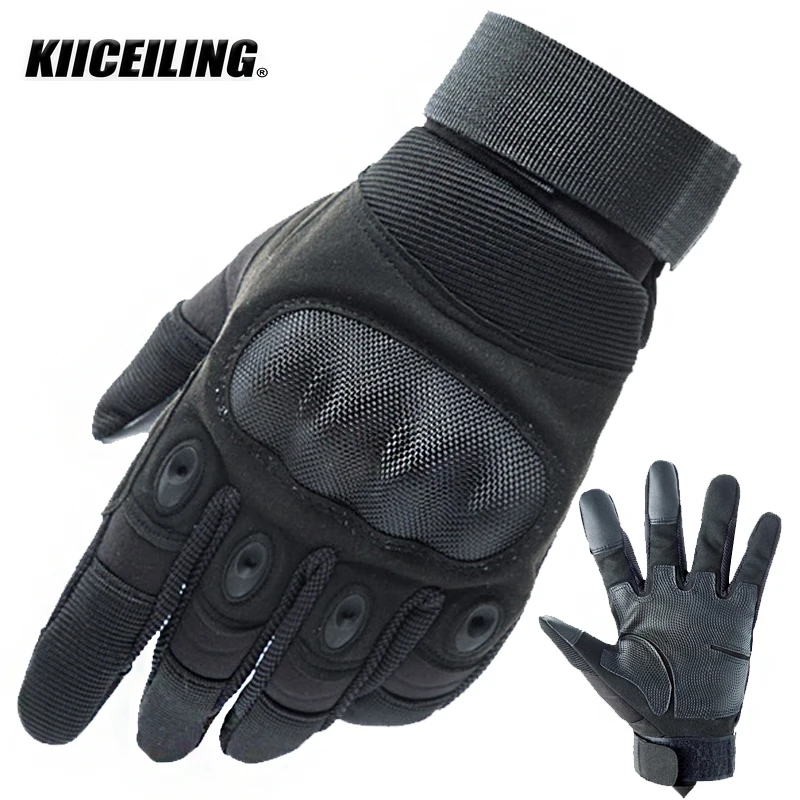 

Touch Screen Tactical Gloves Carbon Fibre Airsoft Sport Full Finger Military Men Combat Shooting Hunting Knuckles Protection