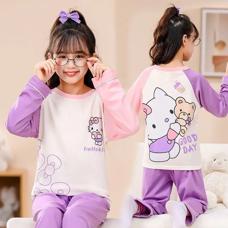 Sanrio Hello Kitty Children's Pajamas Loungewear Suit Princess Close To The Body Soft Long Sleeves Pure Cotton Cartoon Kawaii
Sanrio Hello Kitty Children's Pajamas Loungewear Suit Princess Close To The Body Soft Long Sleeves Pure Cotton Cartoon Kawaii