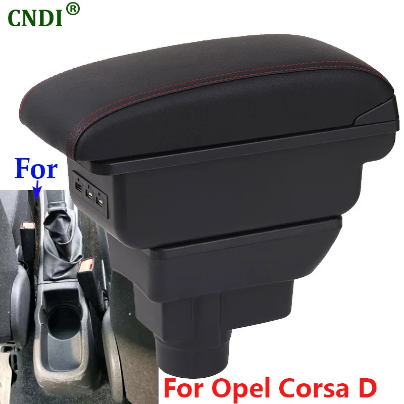 

For Opel Corsa Armrest For Opel Corsa D Car armrest box Auto Storage box Retrofit parts Interior details Car accessories