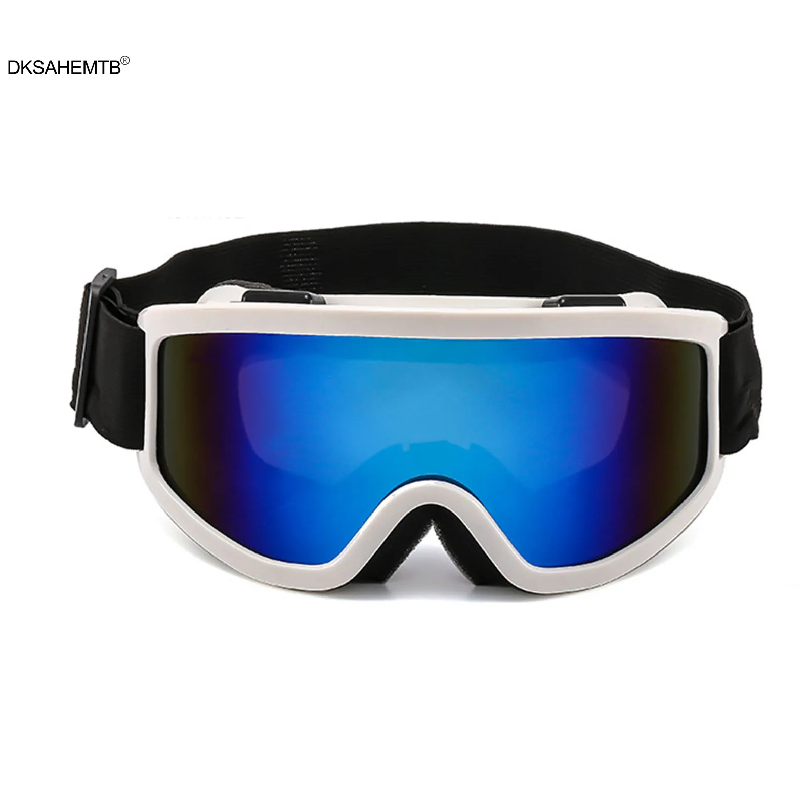 

Double Layer Anti Fog Mountain Ski Goggles High Definition Visual Full Glare Barrier Goggles for Helmets for Outdoor Activities