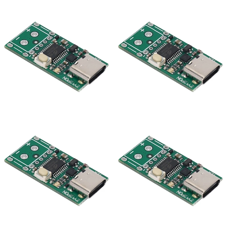 

4x USB-C PD2.0/3,0 к DC преобразователю, модуль питания, приманка, быстрый заряд, триггер, опрос, детектор опроса, тестер (ZY12PDN)