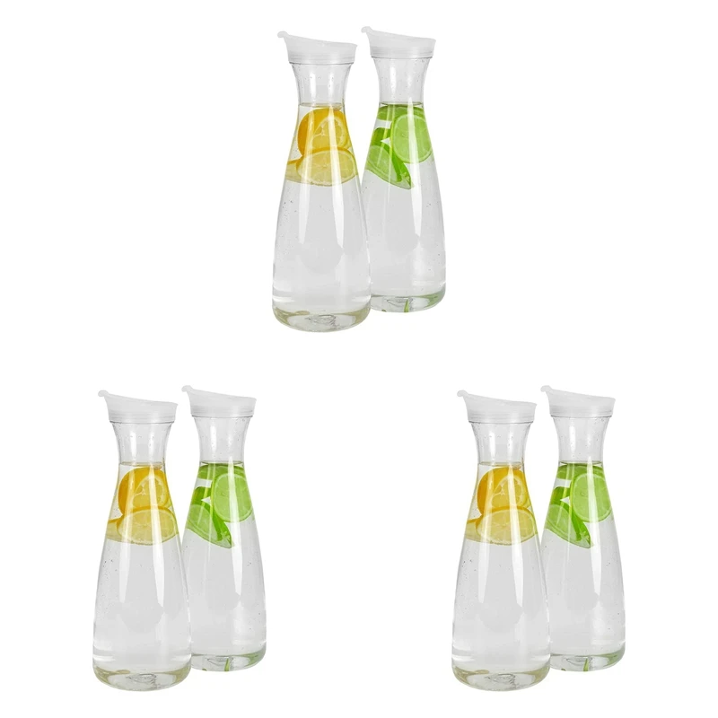 6Pcs 1.6L Plastic Water Carafes With White Flip Tab Lids- Food Grade & Recyclable Shatterproof Pitchers - Juice Jar
6Pcs 1.6L Plastic Water Carafes With White Flip Tab Lids- Food Grade & Recyclable Shatterproof Pitchers - Juice Jar