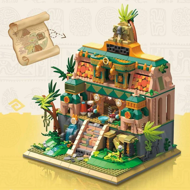 1645PCS Movie Mini Bricks Lighting Lost Temple Historic Building Architecture, House Modular Building Blocks Model Kit, Gift 1645PCS Movie Mini Bricks Lighting Lost Temple Historic Building Architecture, House Modular Building Blocks Model Kit, Gift