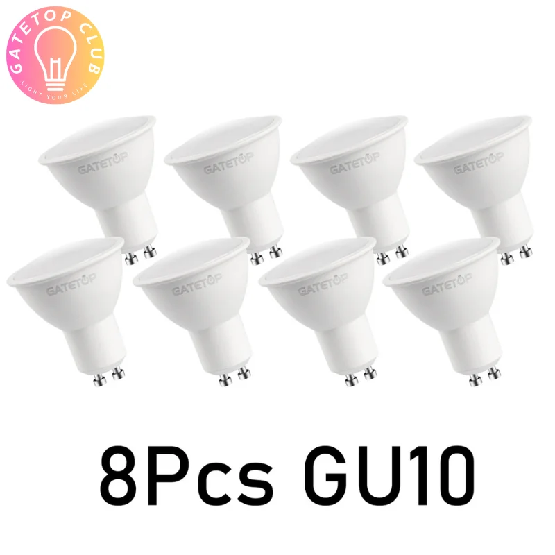 

Led Spot Bulb GU10 8PCS Foco Light AC220V AC120V No Flicker Warm White Light 3W 5W 6W 7W 8W Replaceable 20W 30W 50W Halogen Lamp