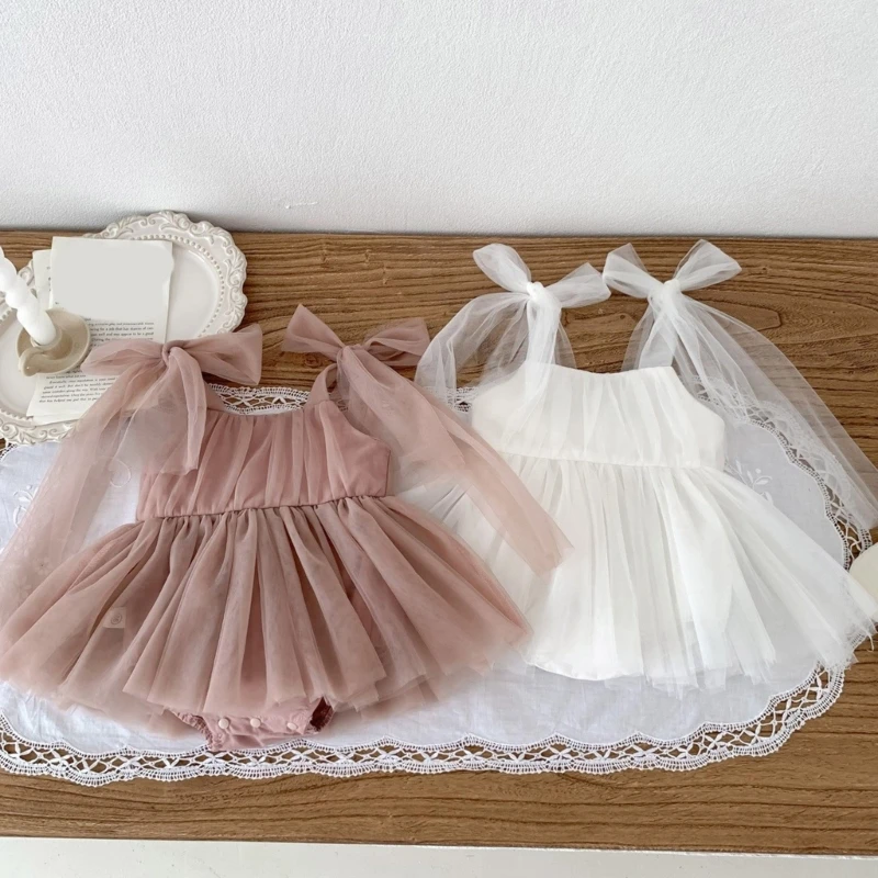 

Summer Baby Romper Set Bow Lace Polka Dots Toddler Princess Dress Infant Girls Bodysuit Baby Onesies 0-24 Months