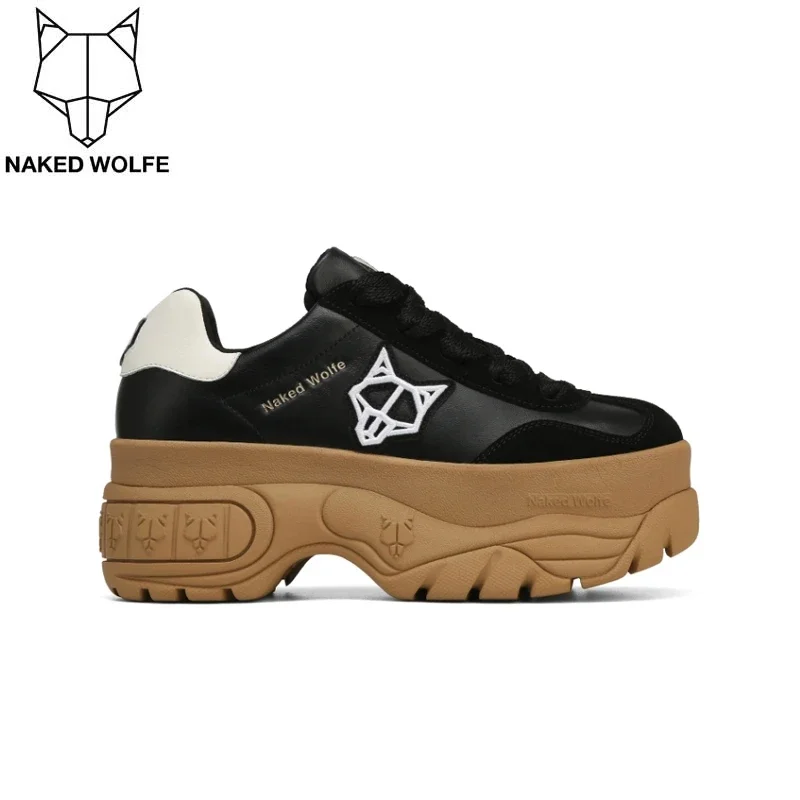 NAKED WOLFE Warrior panelled leather suede low-top platform trainers 3D Wolfe head logo chunky laces branded midsole sneaker
NAKED WOLFE Warrior panelled leather suede low-top platform trainers 3D Wolfe head logo chunky laces branded midsole sneaker