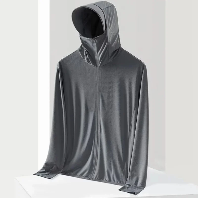 Summer UPF 50+ Ice Silk Long Sleeve Hooded Jacket Bomber Military Men Lightweight Breathable Fishing Sun Protection Coat
Summer UPF 50+ Ice Silk Long Sleeve Hooded Jacket Bomber Military Men Lightweight Breathable Fishing Sun Protection Coat