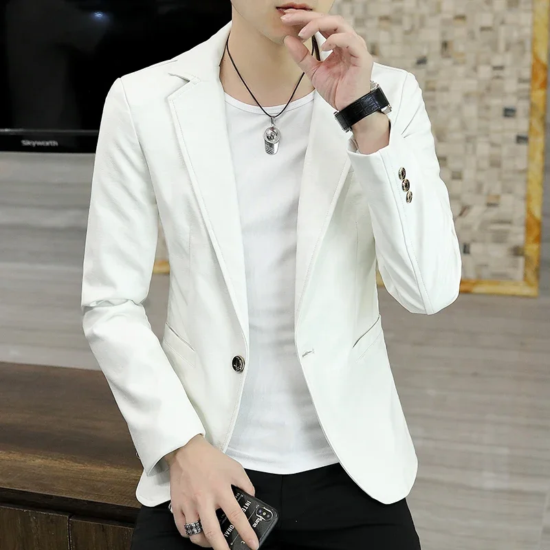 

2023 Men's Suit Korean Version Slim-fit Top Handsome Suit Fashion Trend All Match The Young Casual British Student Coat Trend