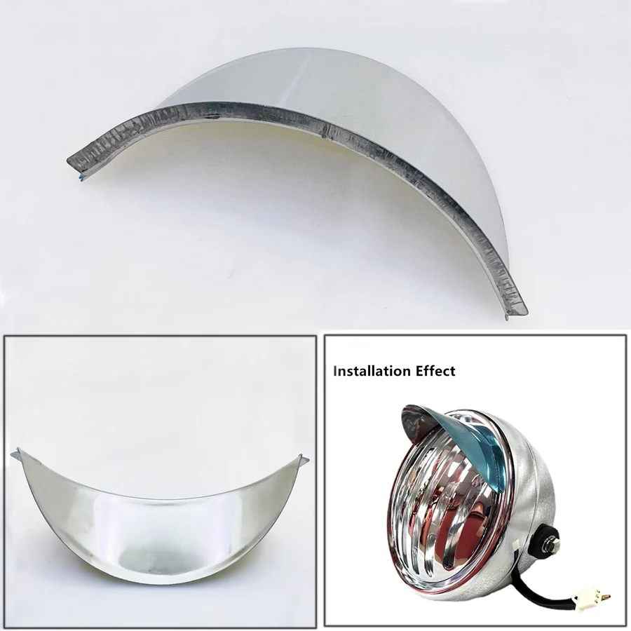 Motorcycle Front Lamp Visor Universal Chrome Metal Scooter Headlight Rainproof Cover 5.2" For Cafe Racer Ducati Honda
Motorcycle Front Lamp Visor Universal Chrome Metal Scooter Headlight Rainproof Cover 5.2" For Cafe Racer Ducati Honda