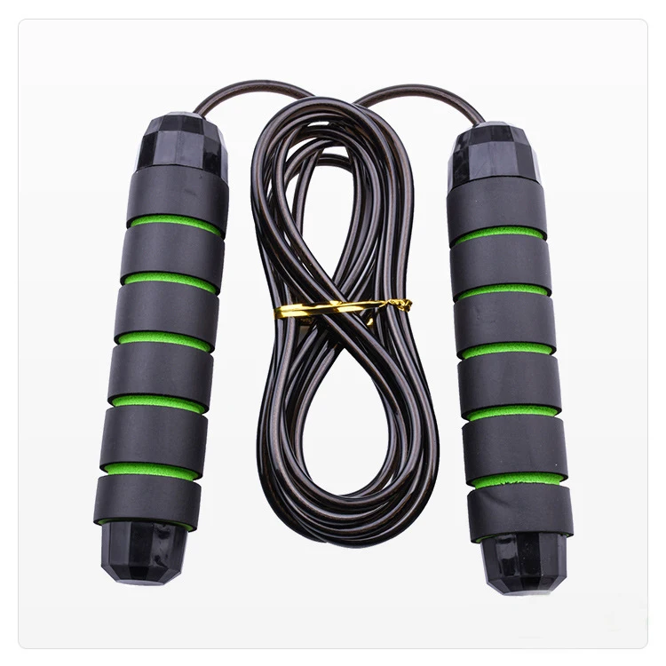 

Heavy Exercise Sweatband Weighted Skipping Speed Jump Rope with Steel Wire Black Yellow Green Fitness