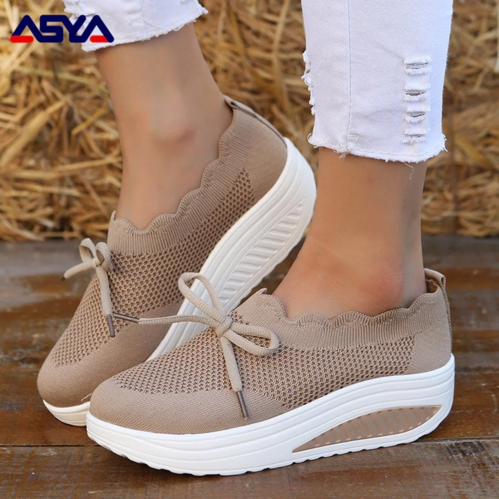 ASYAPOY NEW Butterfly Knot Mesh Breathable Casual Swing Wedges Women Shoes Height Increasing Platform Sneakers Casual Shoes
ASYAPOY NEW Butterfly Knot Mesh Breathable Casual Swing Wedges Women Shoes Height Increasing Platform Sneakers Casual Shoes